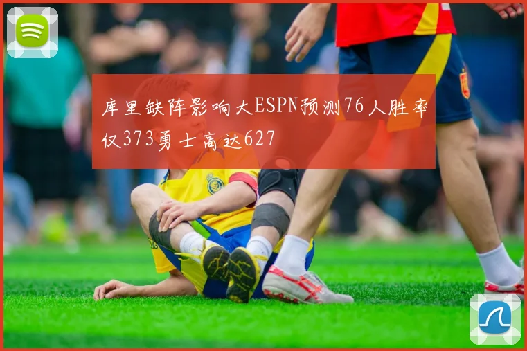 库里缺阵影响大ESPN预测76人胜率仅373勇士高达627